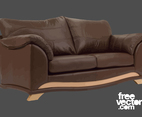 Brown Couch Vector