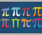 Pi Symbol on Board Vector Icon