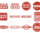 Rubber Stamp Vector Icons