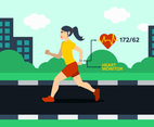 Running Woman Illustration