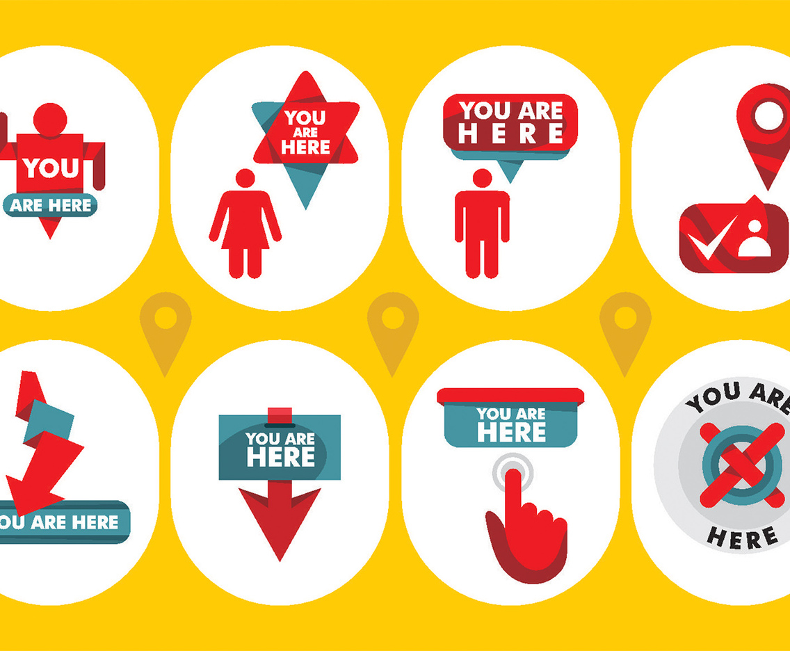 You Are Here Vector Icons