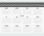 Decorative 2017 Calendar