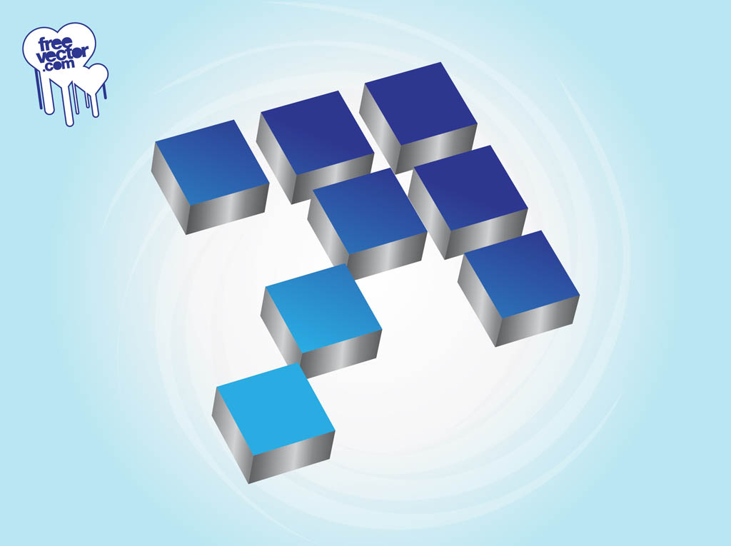Blue 3D Arrow