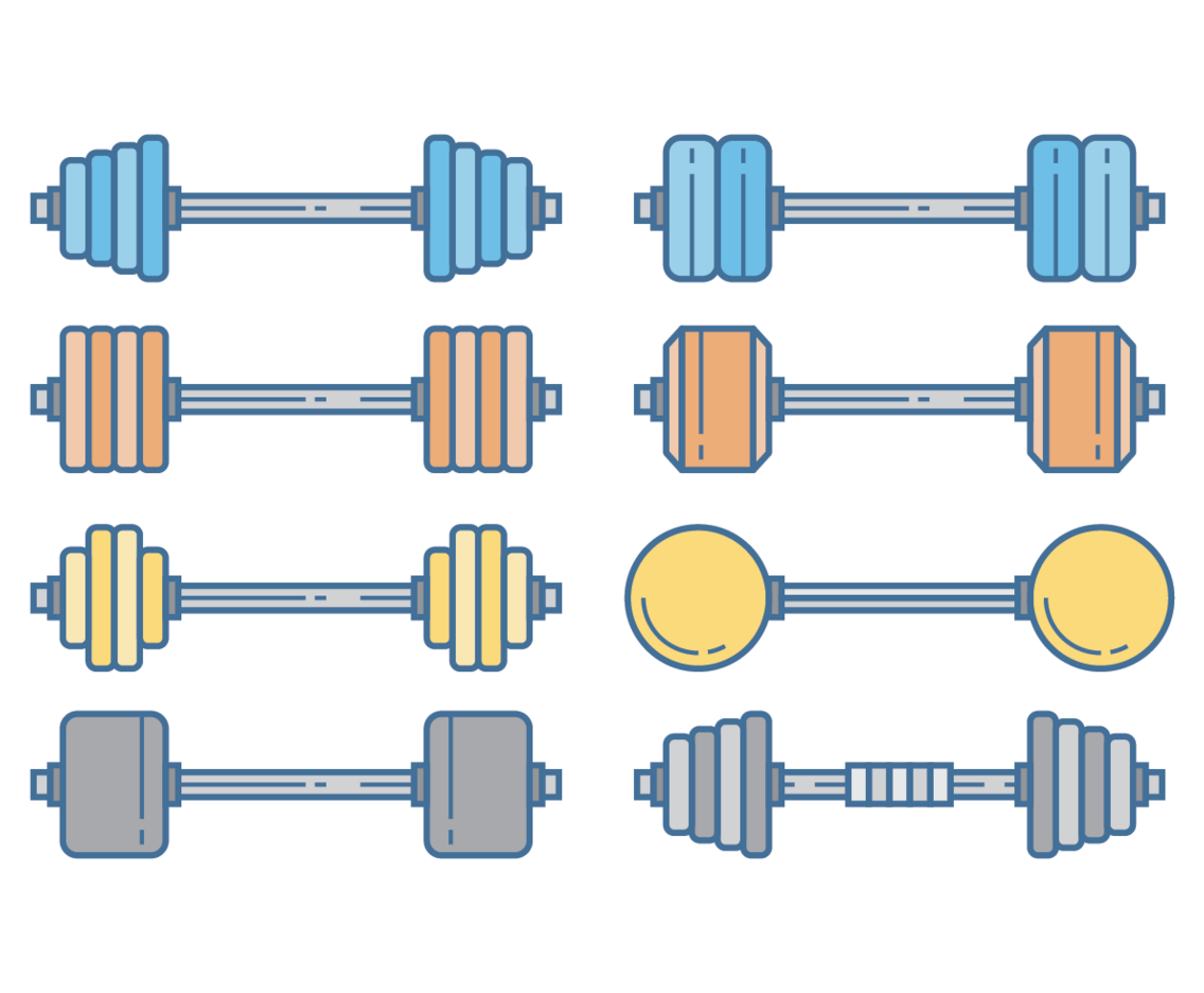 Dumbell Icon Set