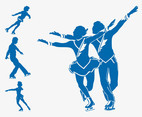 Figure Skaters Silhouettes