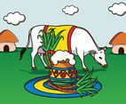 Happy Pongal Illustration