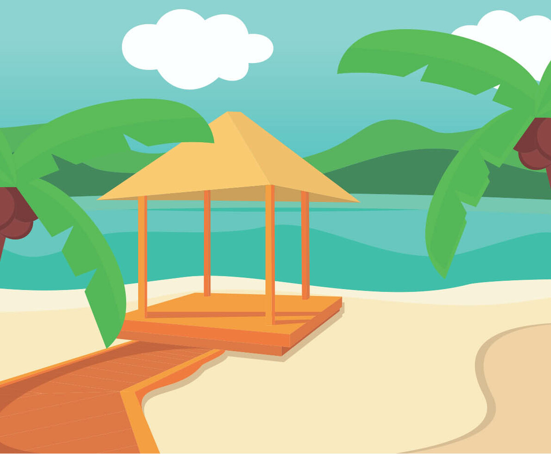 Cozy Gazebo In The Beach