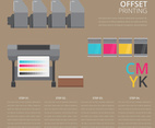 Toner Printer With Cartridge Ink Illustration