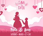 Invitation Of RSVP With Couple