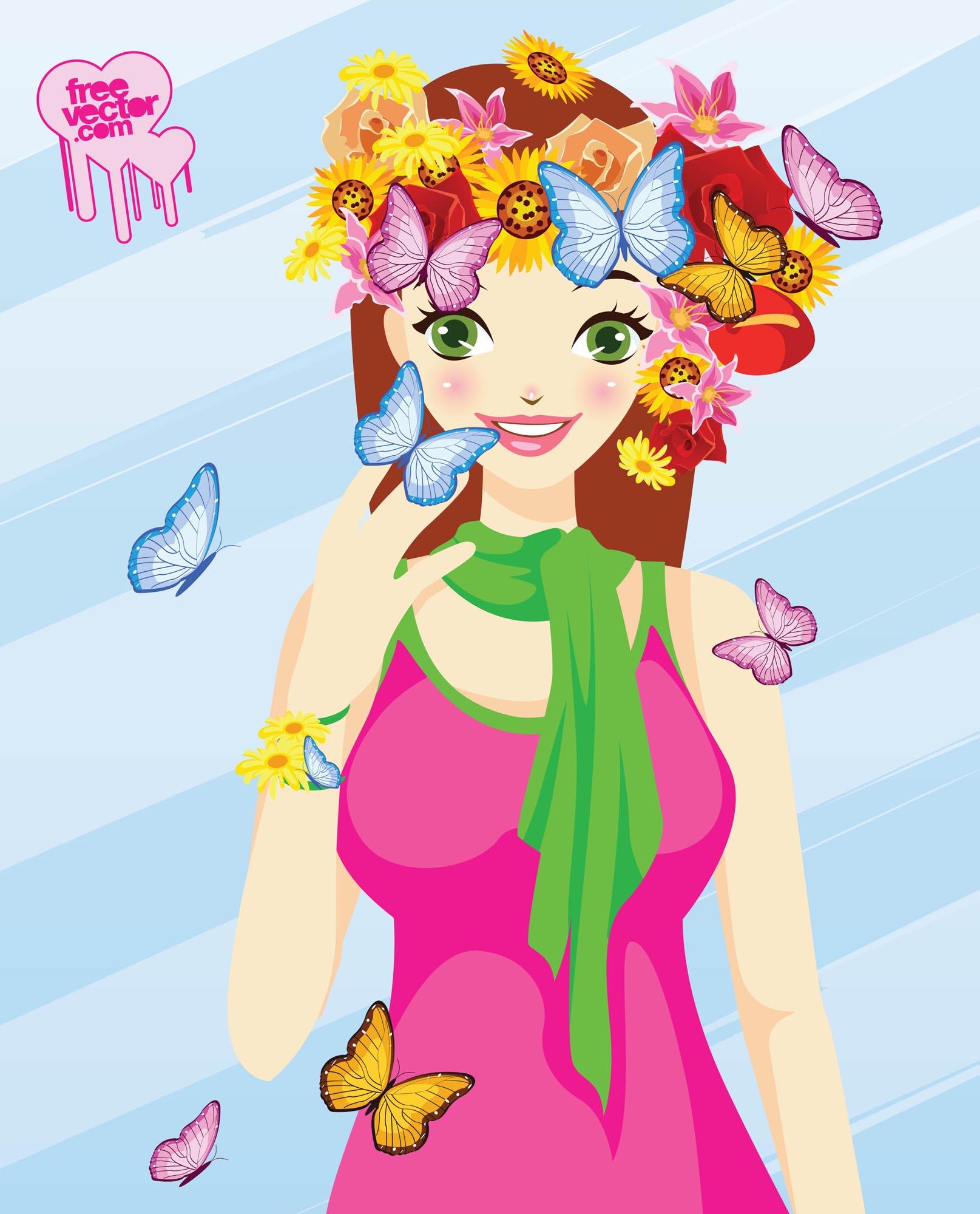 Girl With Butterflies