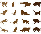 Cats Silhouettes Set