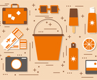 Flat Summer Vacations Vector