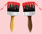 Red Paint Brushes
