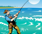 Fishing Man Poster