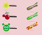 Girly Hair Clip Vector