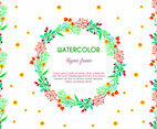 Free Vector Watercolor Thyme Frame and Border