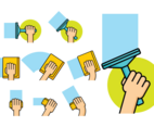 Vector Hand Wipe Icon