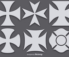 Vector Maltese Crosses