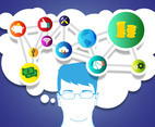 Mind Map Infographic Vector