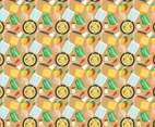 Free Recipe Card with Food Pattern Vector
