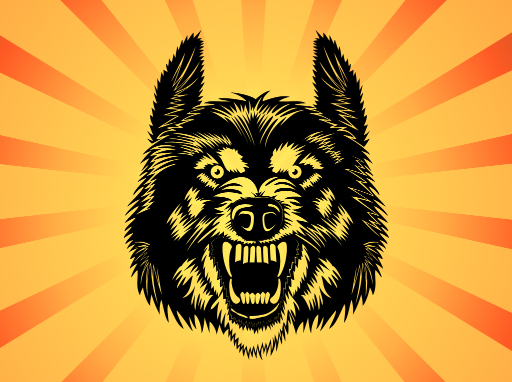 Angry Wolf Vector