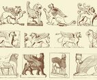 Winged Lion Sculptures
