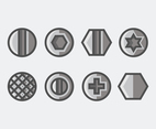 Vectors of screw, nut and bolt