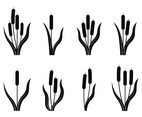 Cattails Silhouette