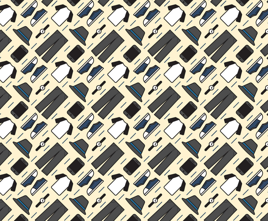 Raglan T-Shirt Outfit Pattern Vector