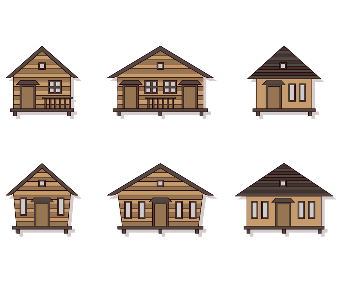 Nice Shack Vector Set