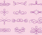 Purple Pinstripe Ornaments
