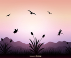 Vector Landscape Scene