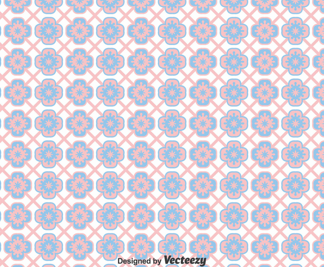 Pink And Blue Talavera Tiles Seamless Background