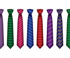Set Of Cravat Vector