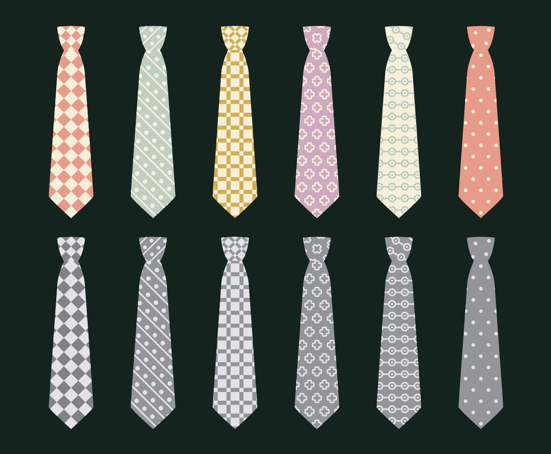 Vector Icon Set Tie
