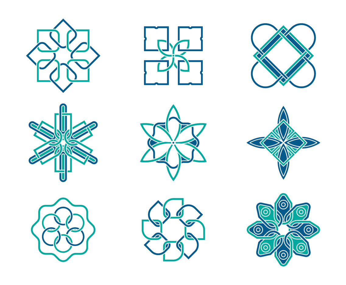 Free Geometric Arabesque Logo Vectors
