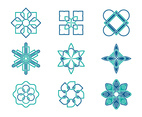 Free Geometric Arabesque Logo Vectors