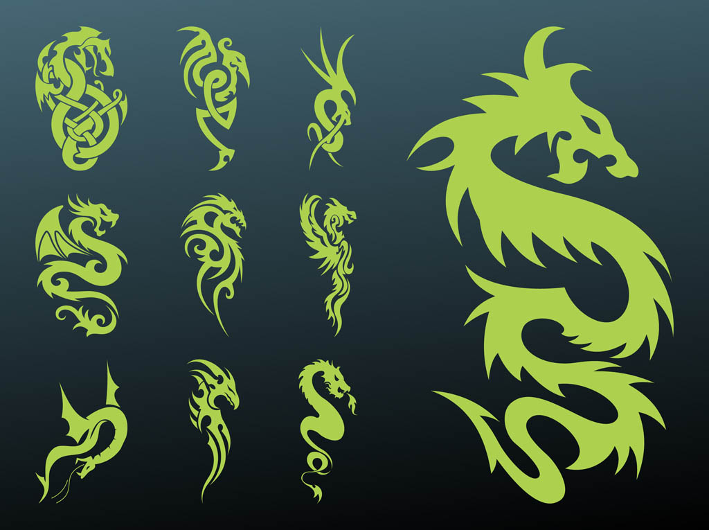 Dragons Tattoo Set