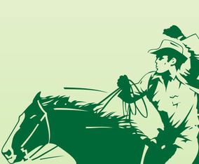 Cowboy Riding Horse