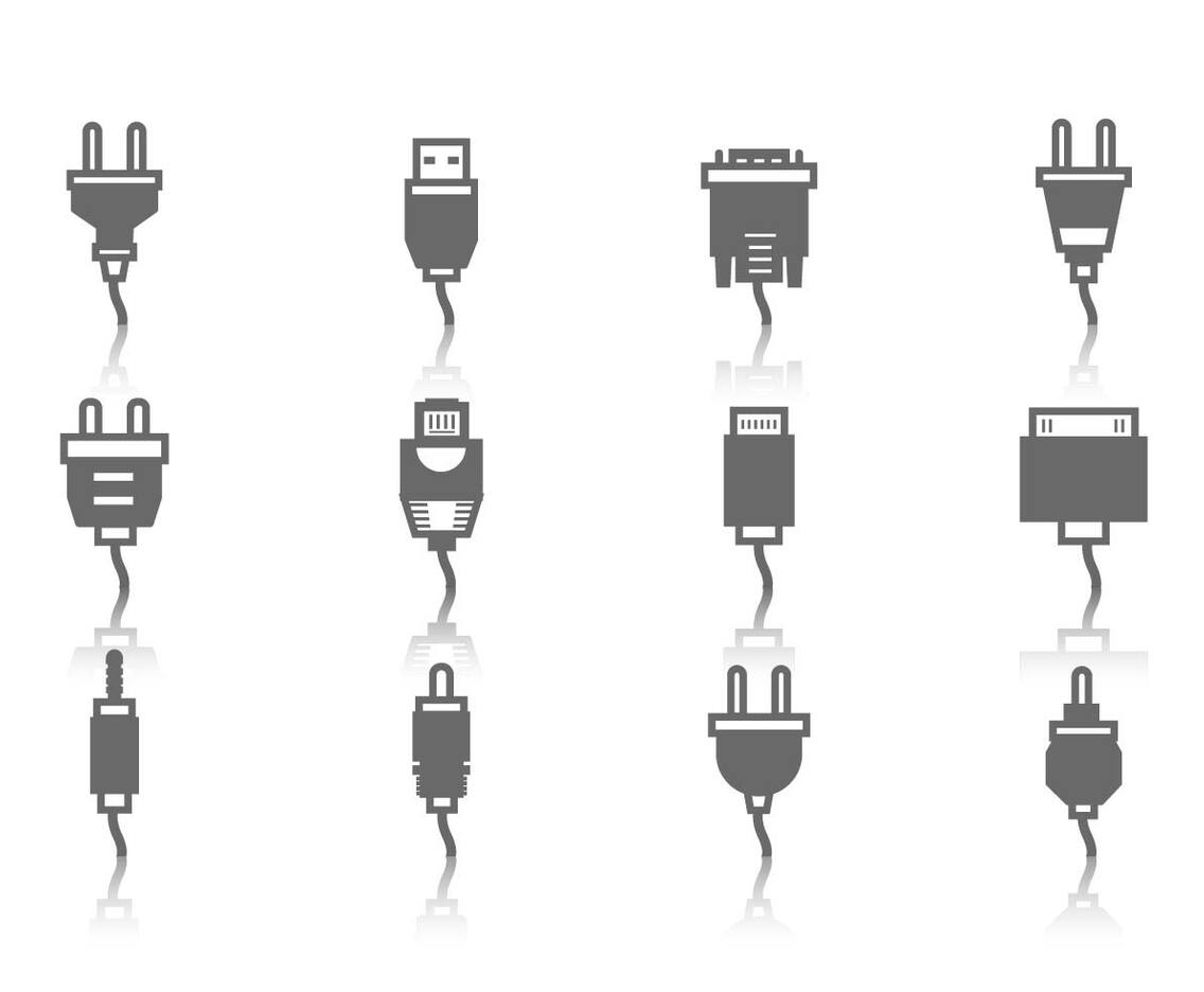 Free Different Cable Icons Vector