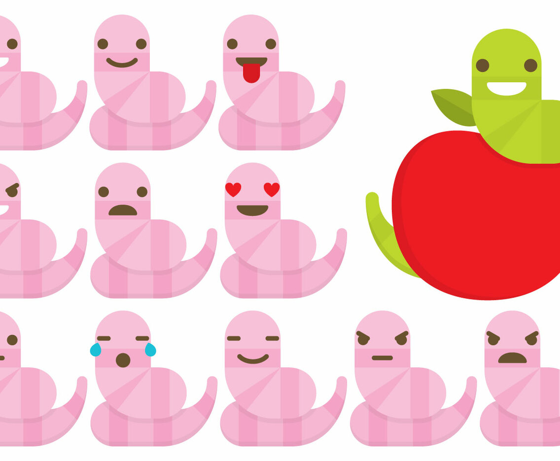 Earthworm Emoticons