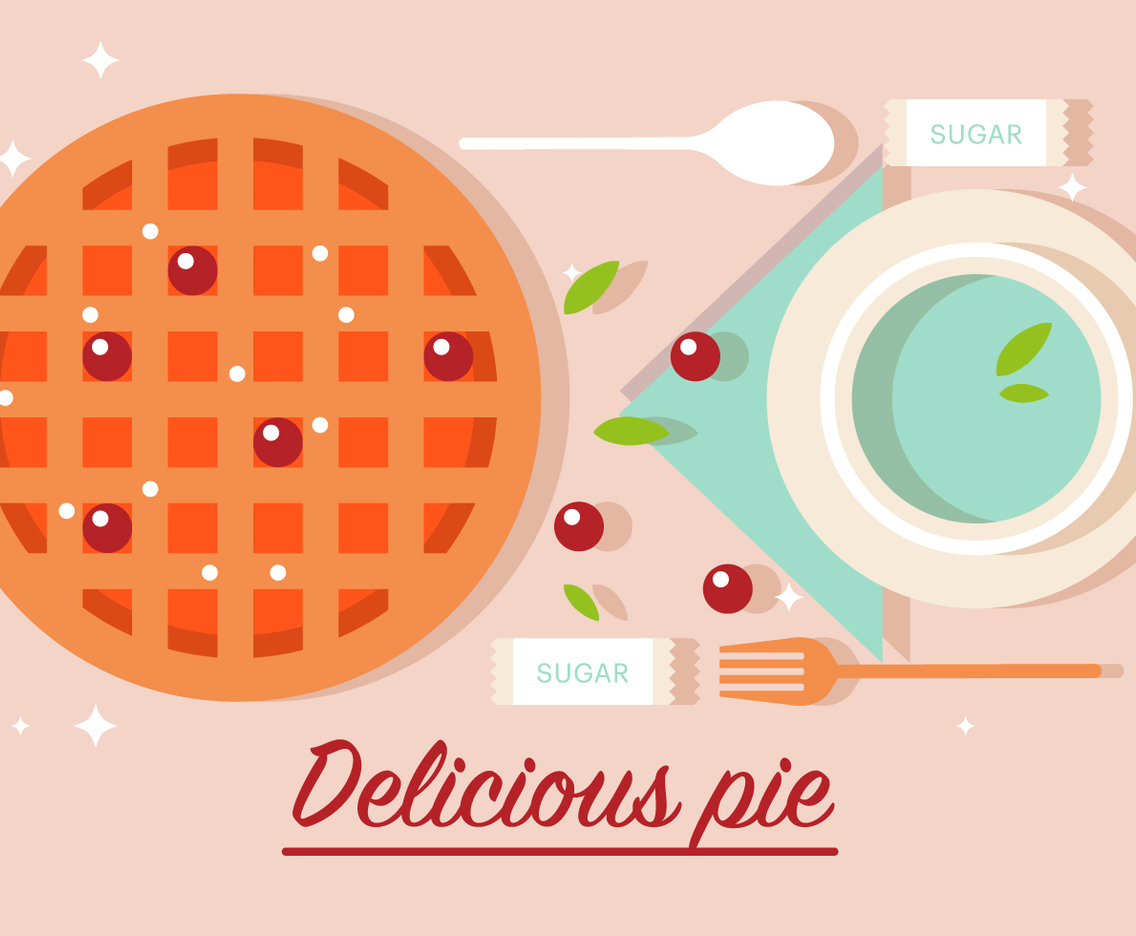Free Delicious Pie Vector Illustration