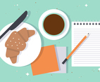 Free Croissant Break Vector Illustration