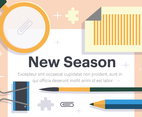 Free Flat Back to School Vector Illustration