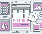 Free Lilac Website Elements Vector Background