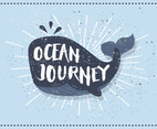 Free Vintage Whale Vector Illustration