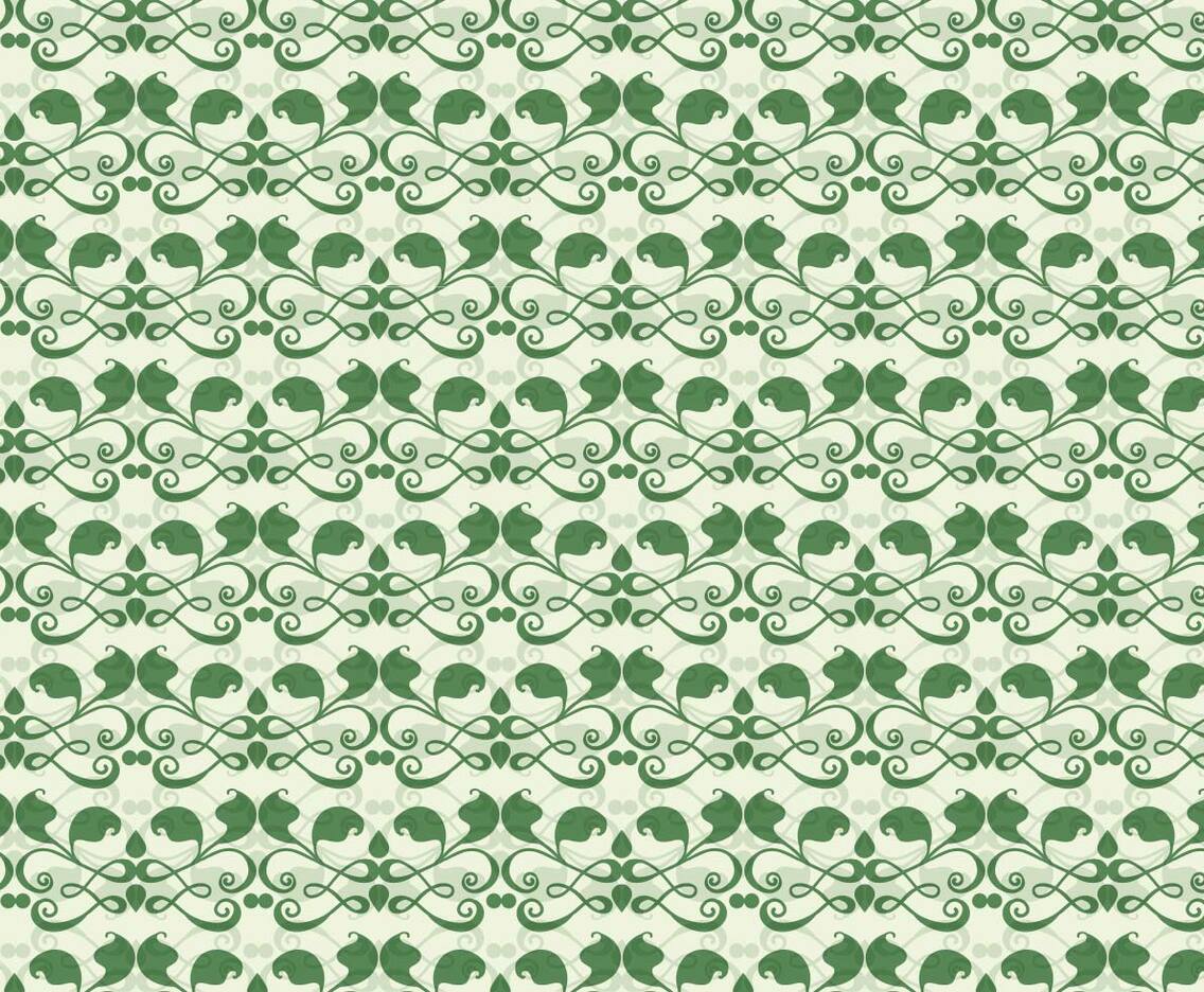 Emerald Vine Vector Western Flourish Pattern