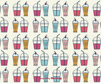 Smoothie and Milkshake Vector Background