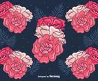 Red Floral Background