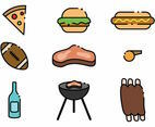 Minimalist Tailgate Icon Set